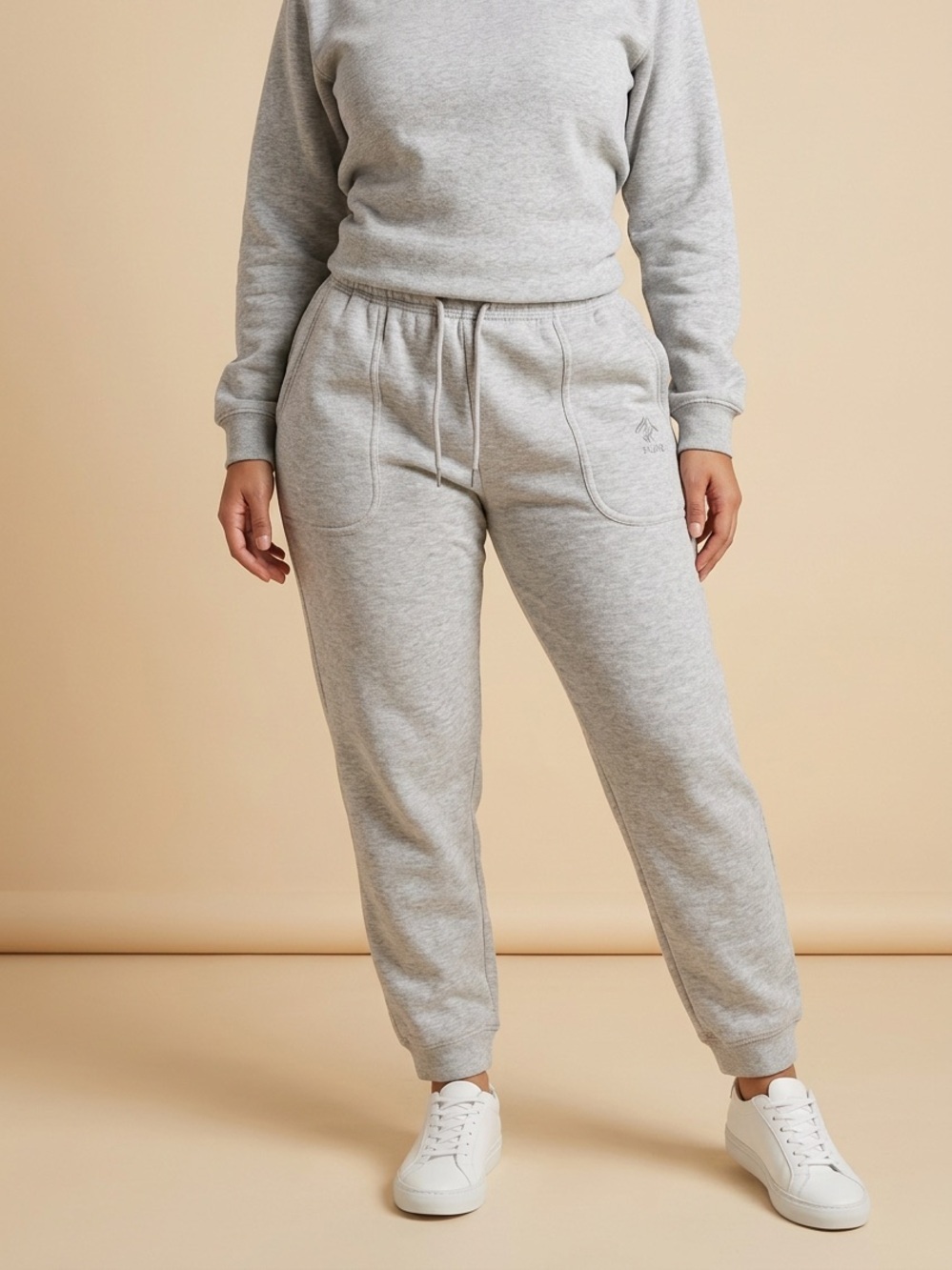 Beverly Hills Polo Club Heather Gray Embroidered Logo Sweatpants